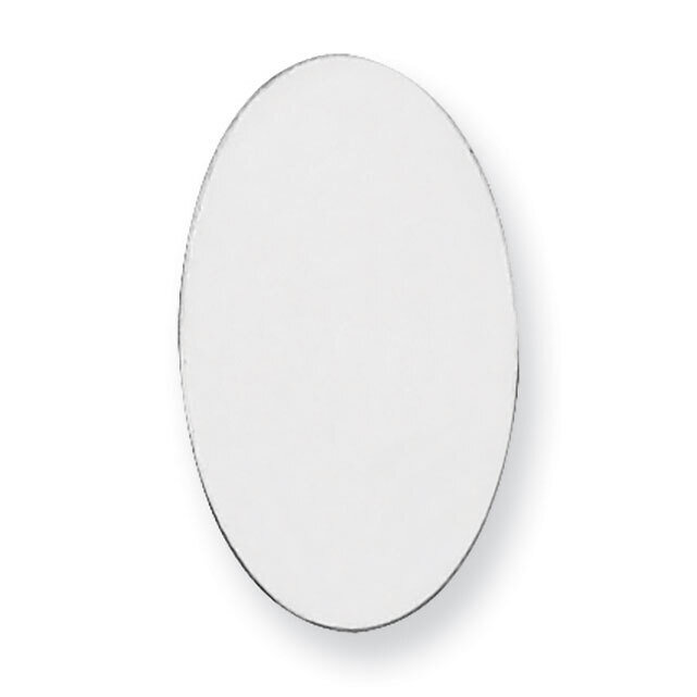 Long Oval Stamping 14k White Gold WG1108, MPN: WG1108,