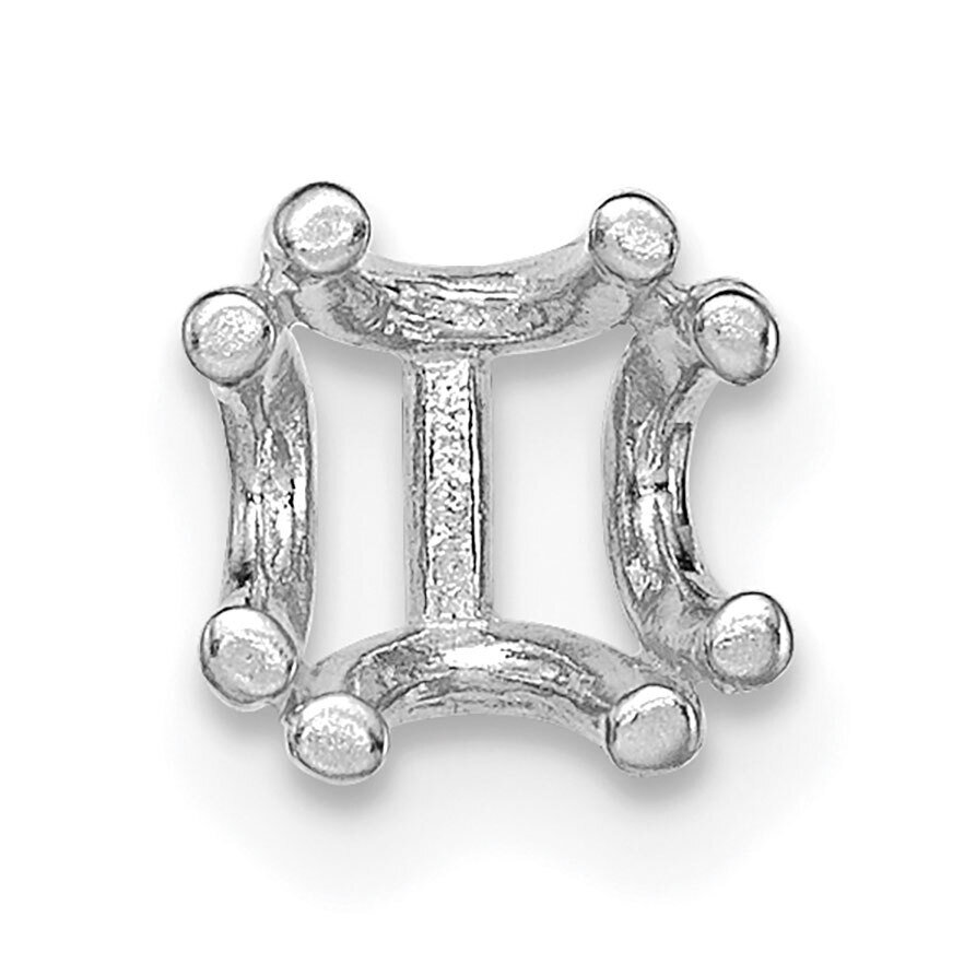Round Twin Wire Basket 3.0mm Setting 14k White Gold WG116, MPN: WG116,