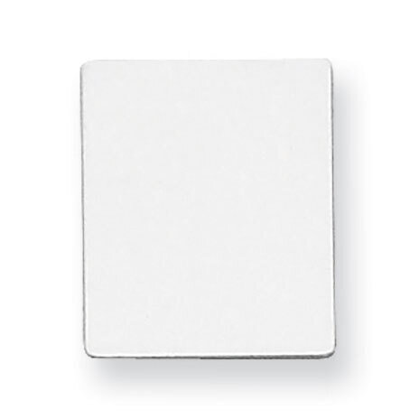 Rectangle with Rounded Edge Stamping 14k White Gold WG1162, MPN: WG1162,