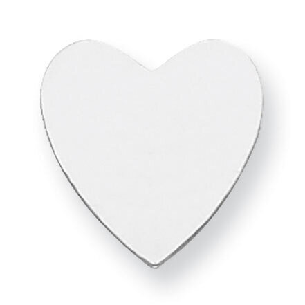Heart Shape Stamping 14k White Gold WG1219
