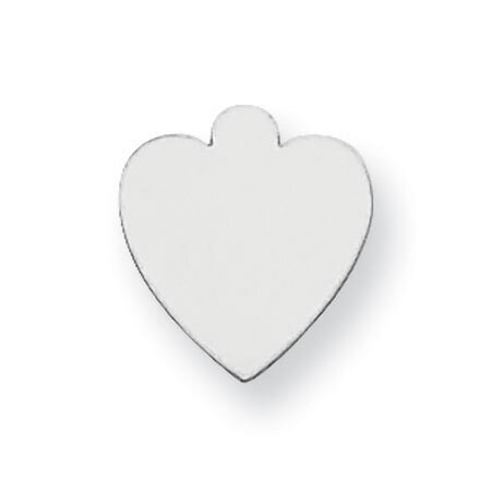 Heart Shape with Eyelet Stamping 14k White Gold WG1231