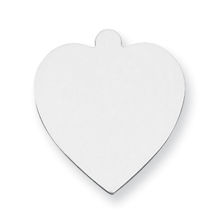 Heart Shape with Eyelet Stamping 14k White Gold WG1237