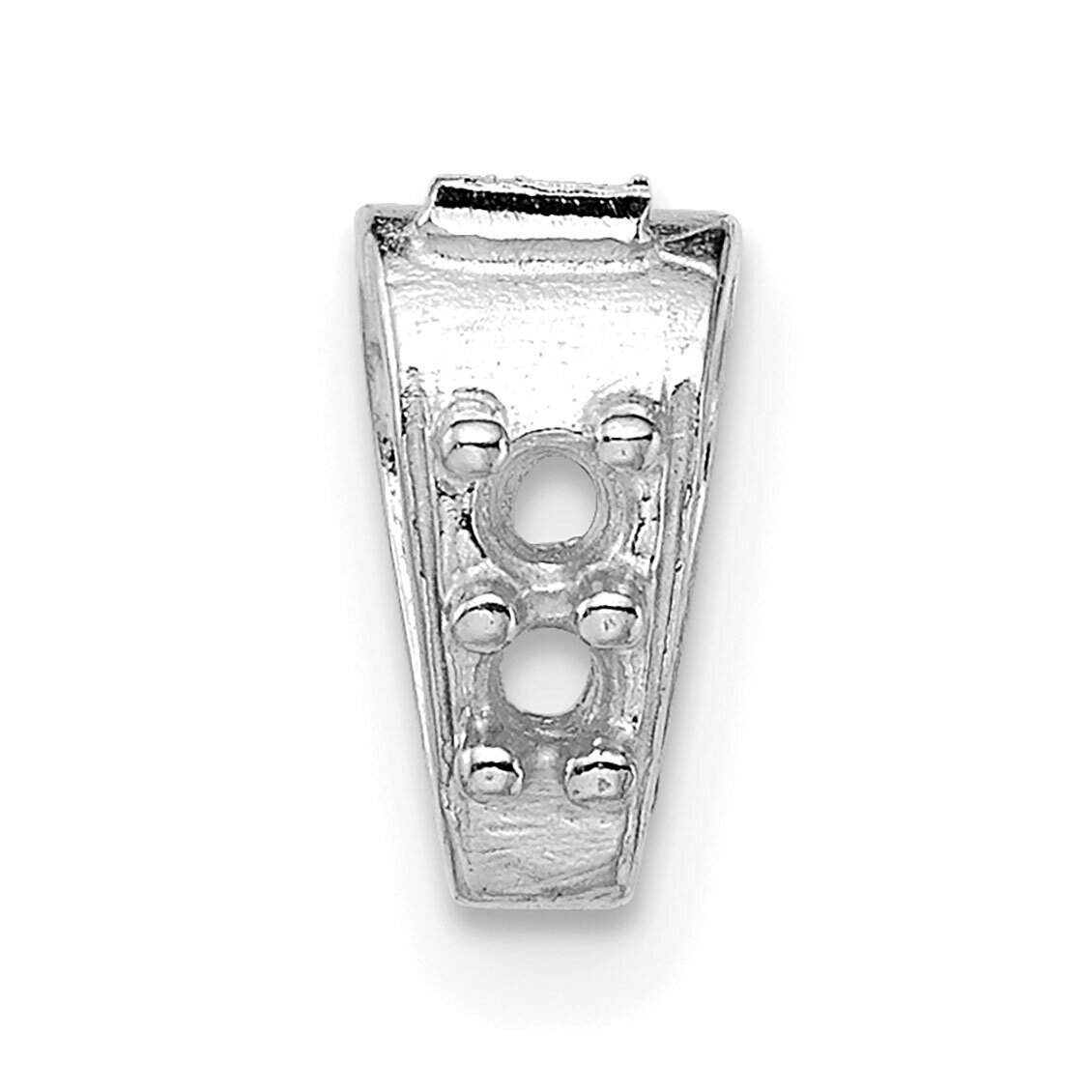 Casted Diamond Accent Bail 14k White Gold WG1584, MPN: WG1584,