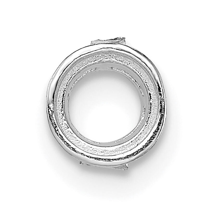 Round Bezel with Airline and Seat .05ct. Setting 14k White Gold WG159