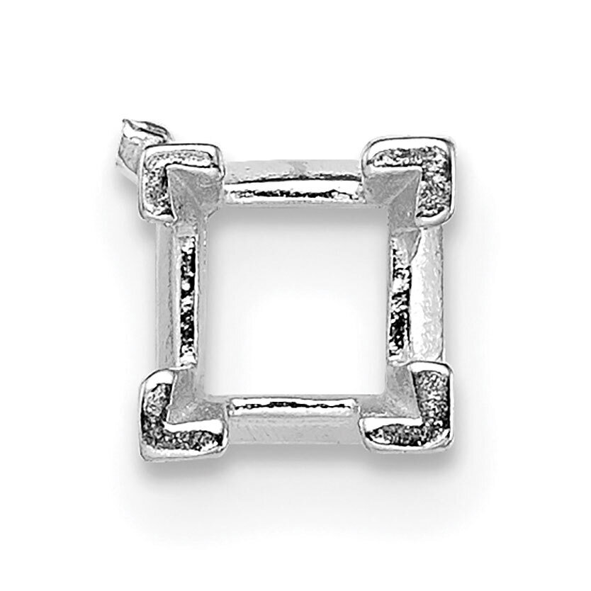 Princess V-Prongs and Airline 1.25mm Setting 14k White Gold WG168, MPN: WG168,