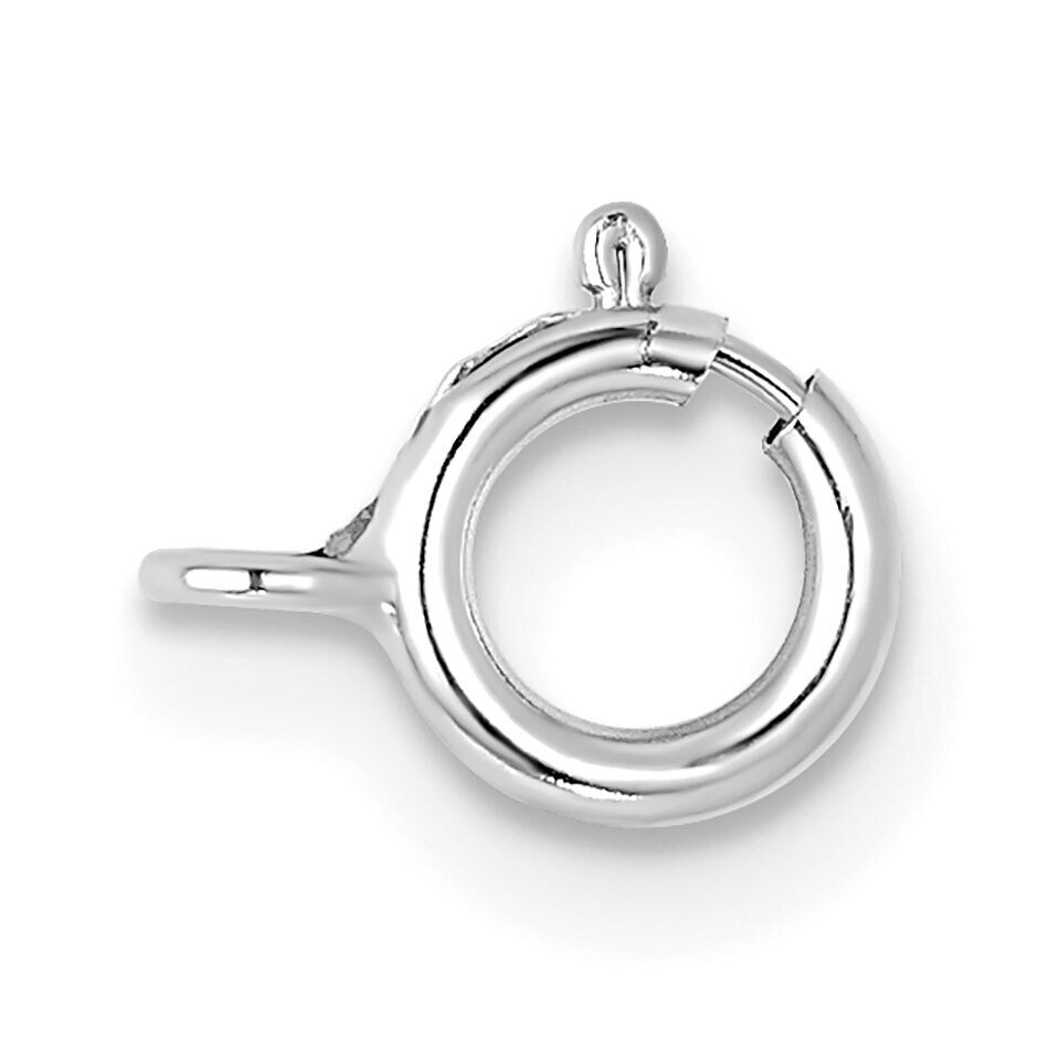 Spring Ring with Closed Ring Clasp 14k White Gold WG1719