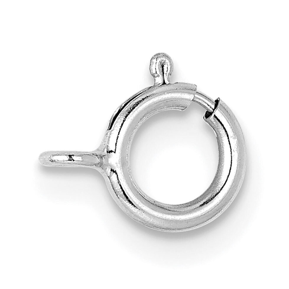 Spring Ring with Closed Ring Clasp 14k White Gold WG1720
