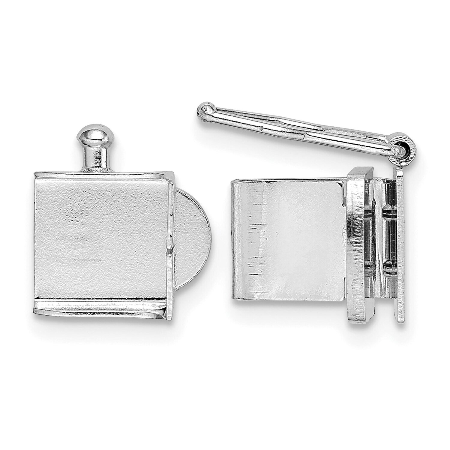 Push Bar Box Clasp 14k White Gold WG1856, MPN: WG1856,
