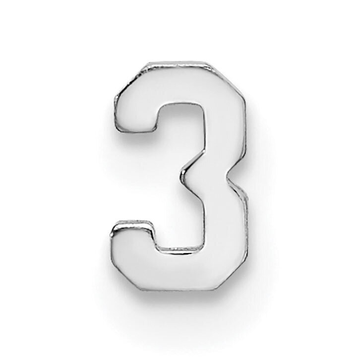 Die Struck Number 3 14k White Gold WG2202, MPN: WG2202,