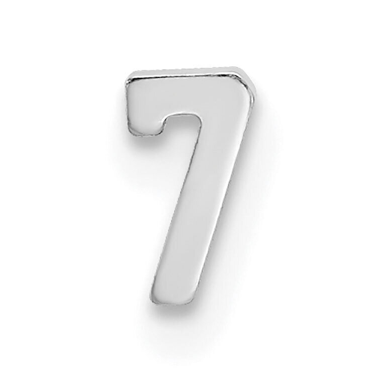 Die Struck Number 7 14k White Gold WG2206, MPN: WG2206,