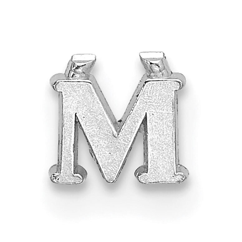 Casted Letter M 14k White Gold WG2219M, MPN: WG2219M,