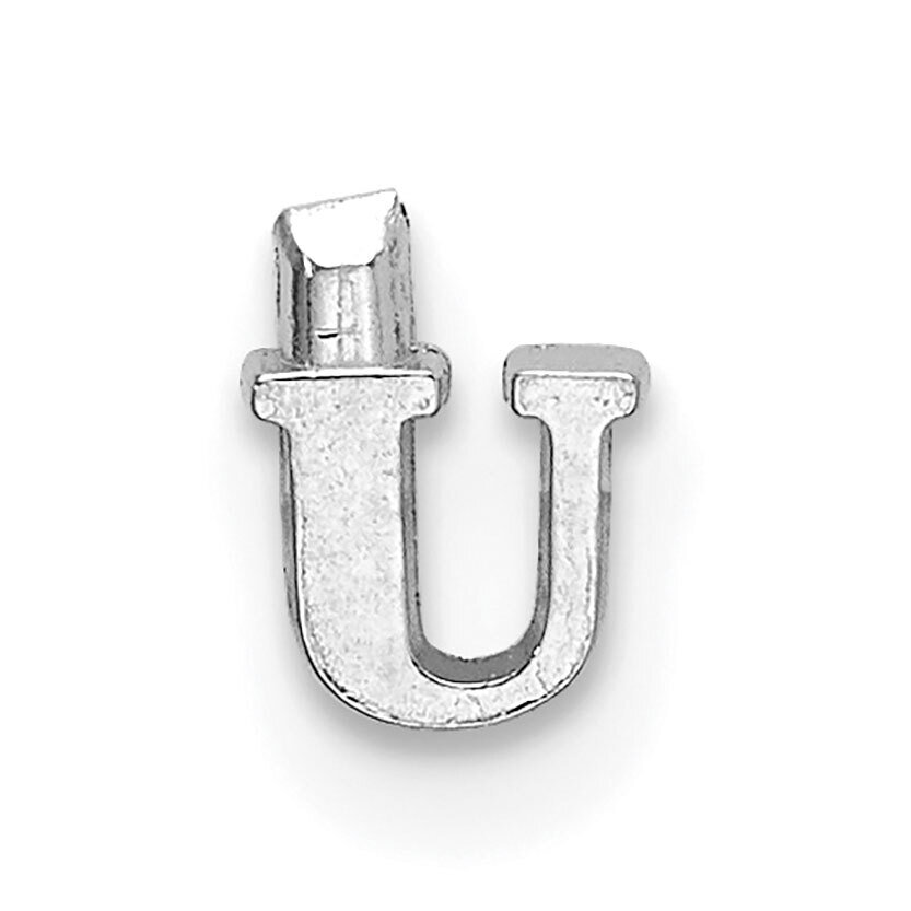 Casted Letter U 14k White Gold WG2219U, MPN: WG2219U,