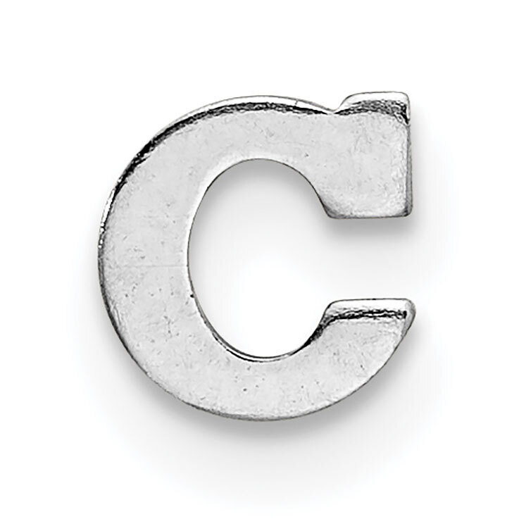 Die Struck Letter C 14k White Gold WG2220C, MPN: WG2220C,
