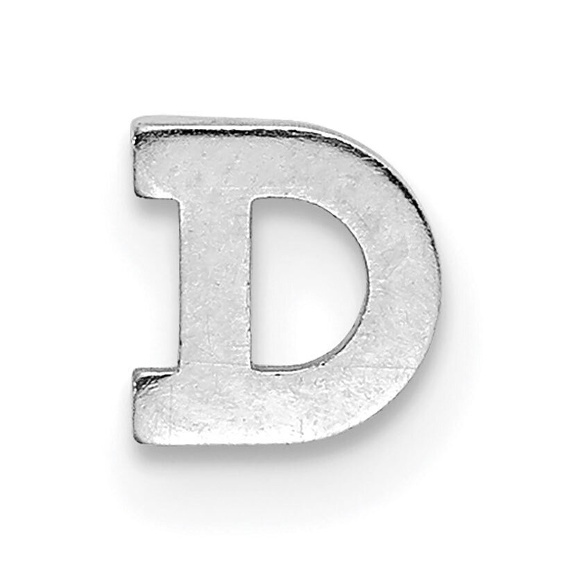 Die Struck Letter D 14k White Gold WG2220D, MPN: WG2220D,