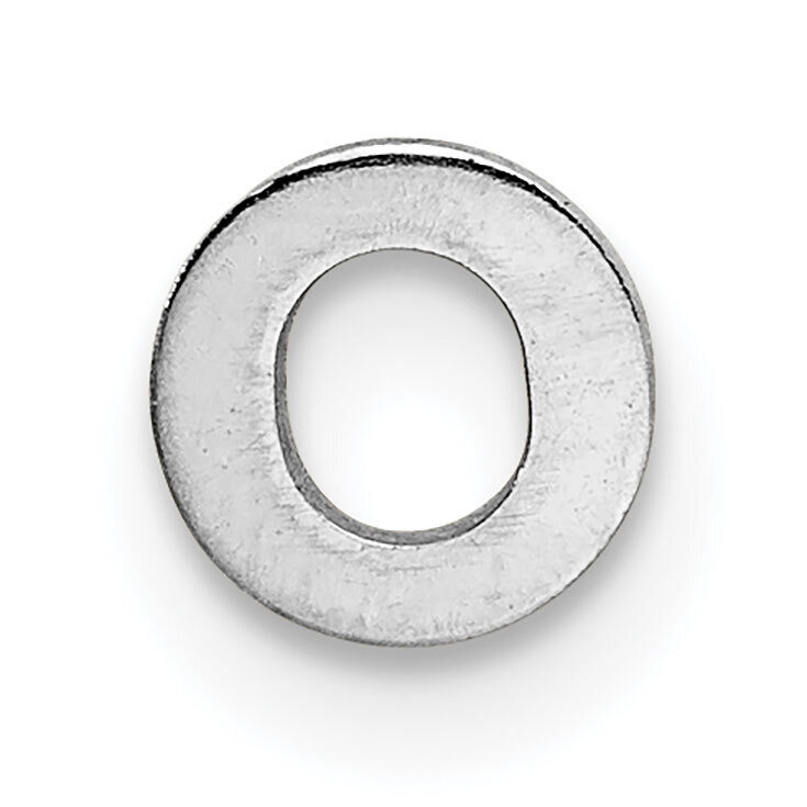 Die Struck Letter O 14k White Gold WG2220O, MPN: WG2220O,