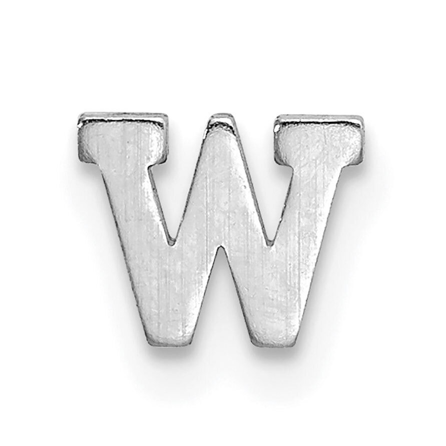 Die Struck Letter W 14k White Gold WG2220W, MPN: WG2220W,