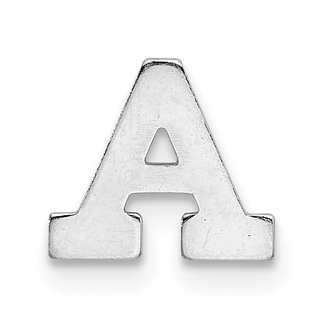Die Struck Letter A 14k White Gold WG2221A, MPN: WG2221A,