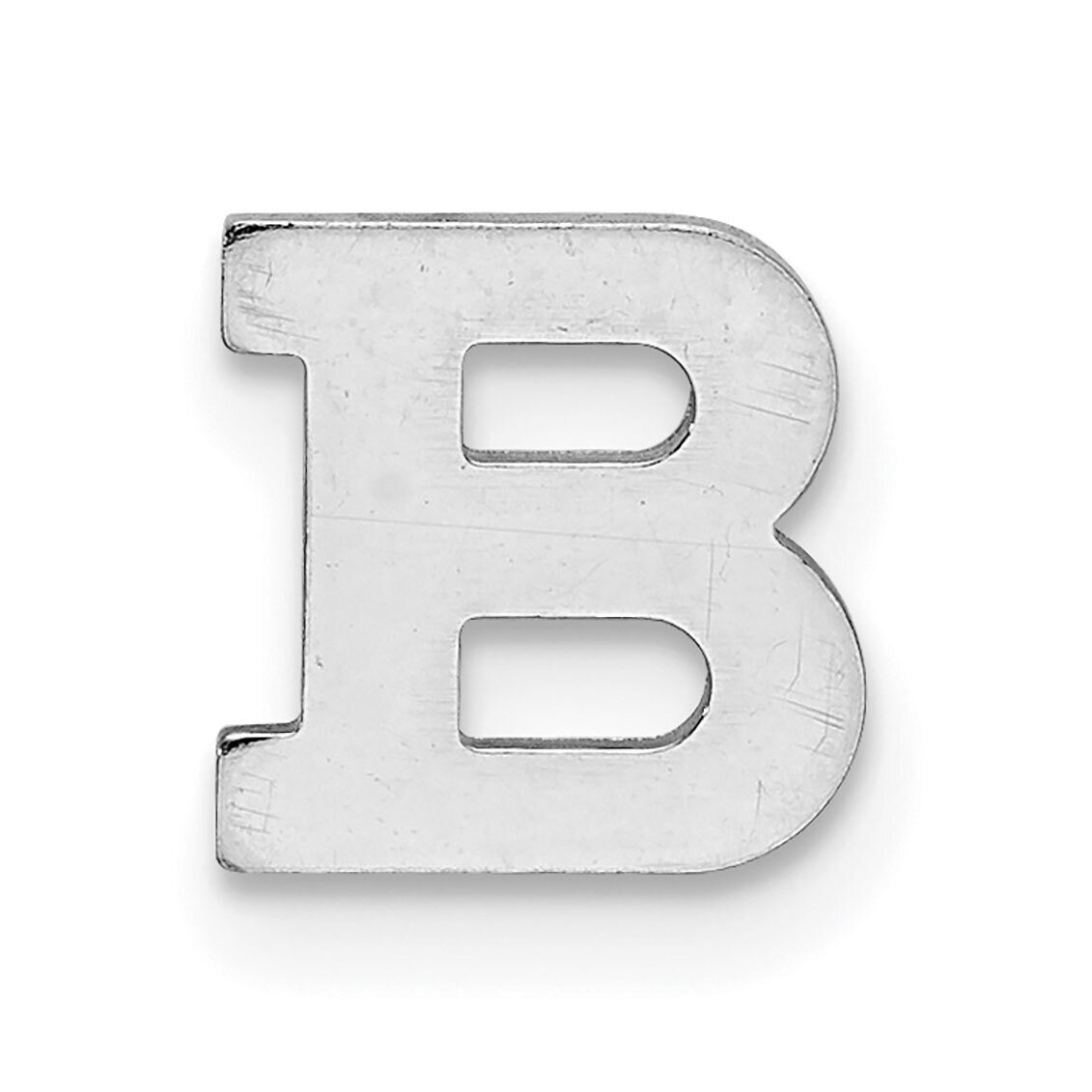 Die Struck Letter B 14k White Gold WG2221B, MPN: WG2221B,