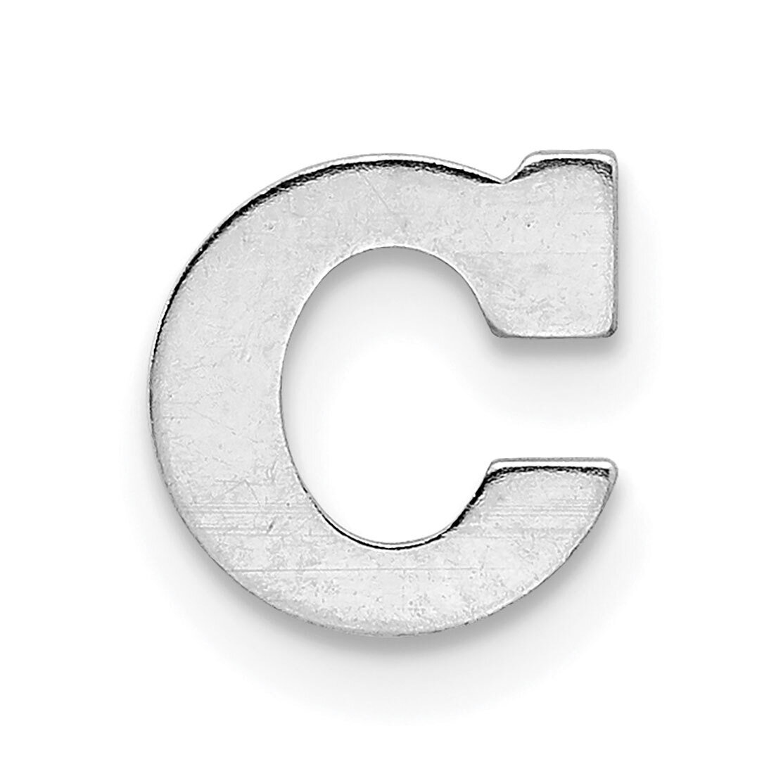 Die Struck Letter C 14k White Gold WG2221C, MPN: WG2221C,