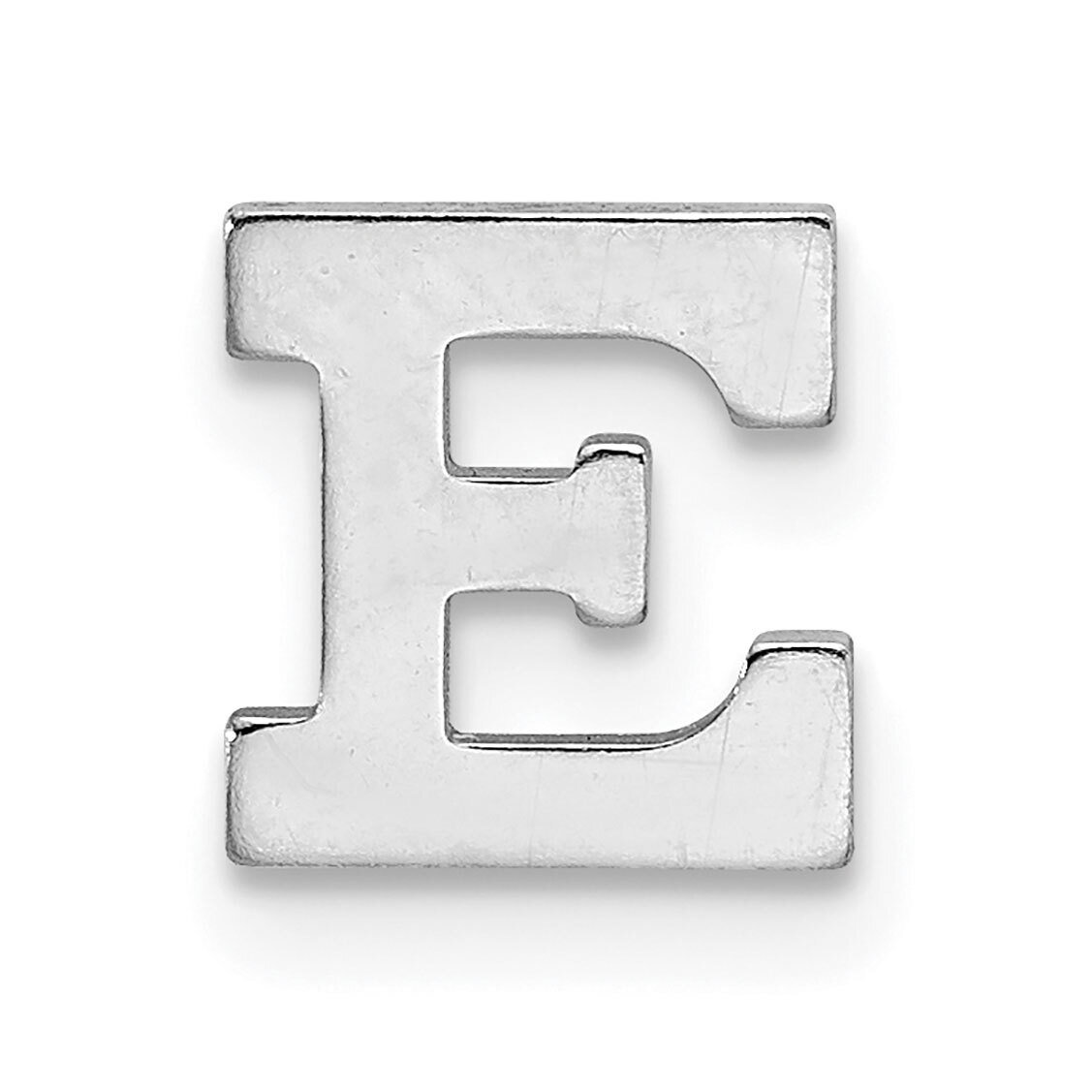 Die Struck Letter E 14k White Gold WG2221E, MPN: WG2221E,