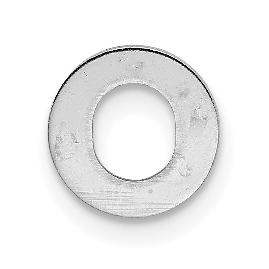 Die Struck Letter O 14k White Gold WG2221O, MPN: WG2221O,