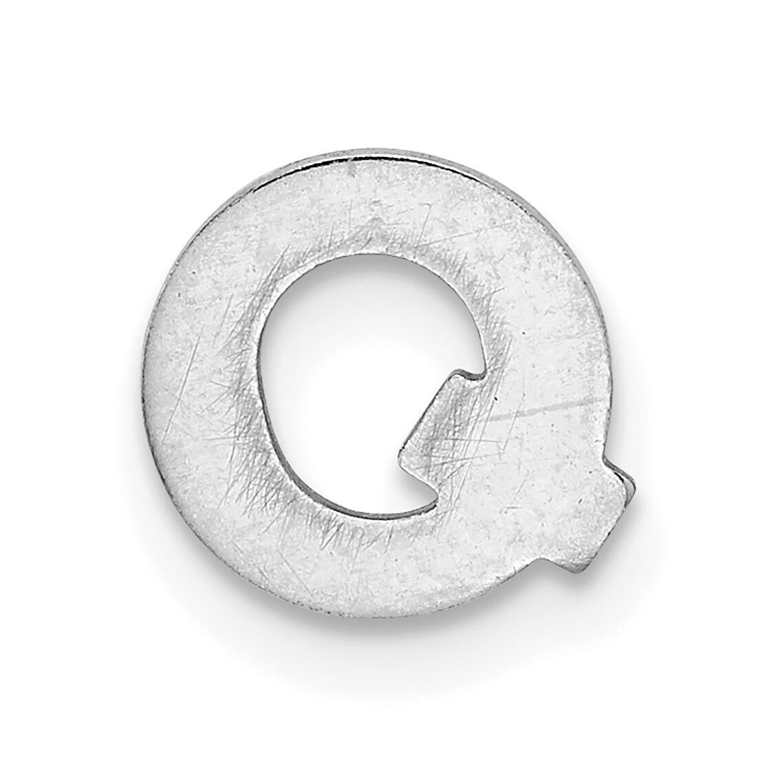 Die Struck Letter Q 14k White Gold WG2221Q, MPN: WG2221Q,