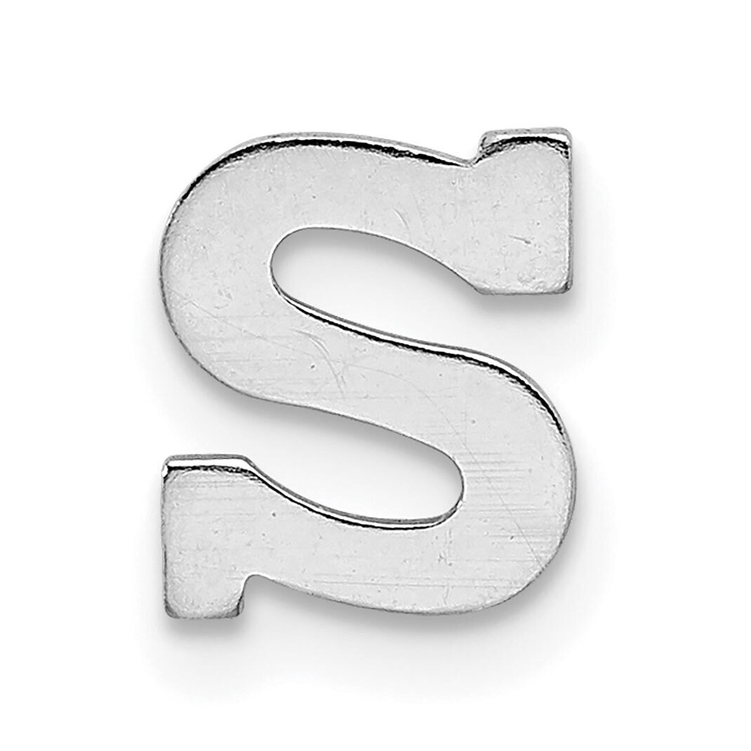 Die Struck Letter S 14k White Gold WG2221S, MPN: WG2221S,