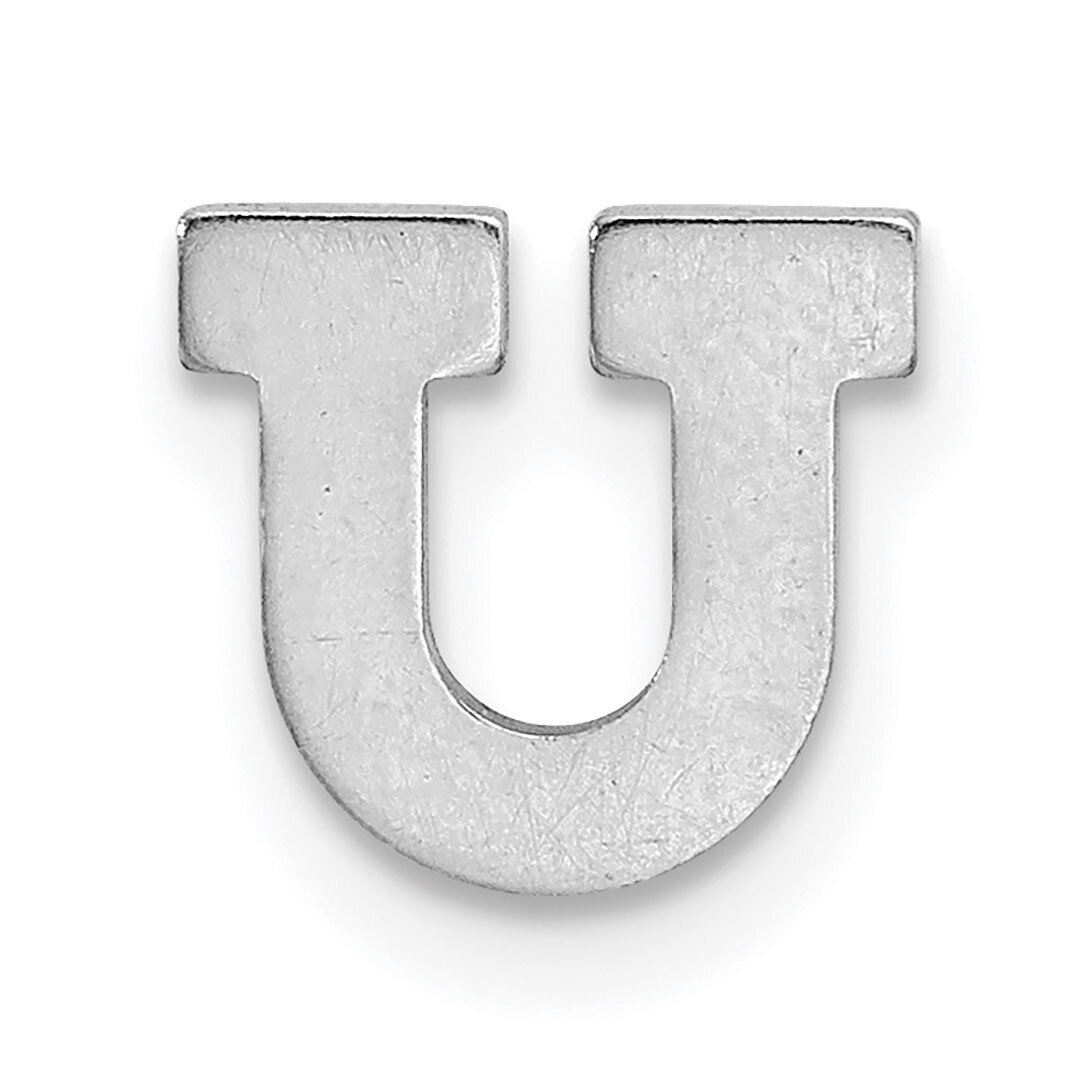 Die Struck Letter U 14k White Gold WG2221U, MPN: WG2221U,