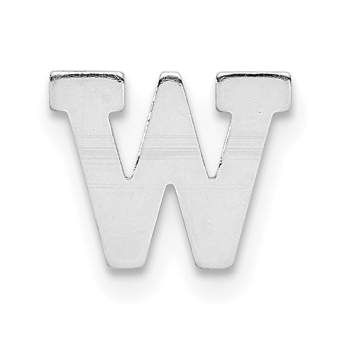 Die Struck Letter W 14k White Gold WG2221W, MPN: WG2221W,