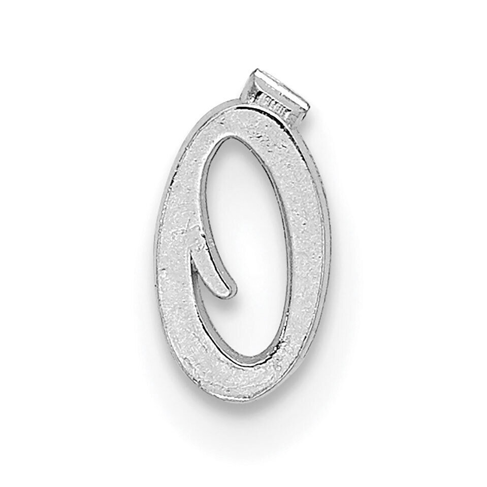 Casted Letter O 14k White Gold WG2222O, MPN: WG2222O,