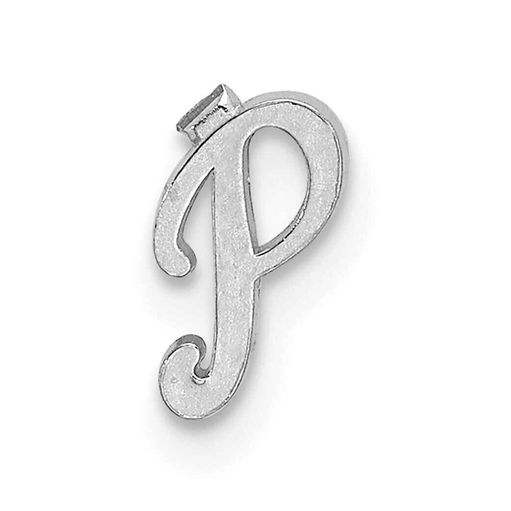 Casted Letter P 14k White Gold WG2222P, MPN: WG2222P,