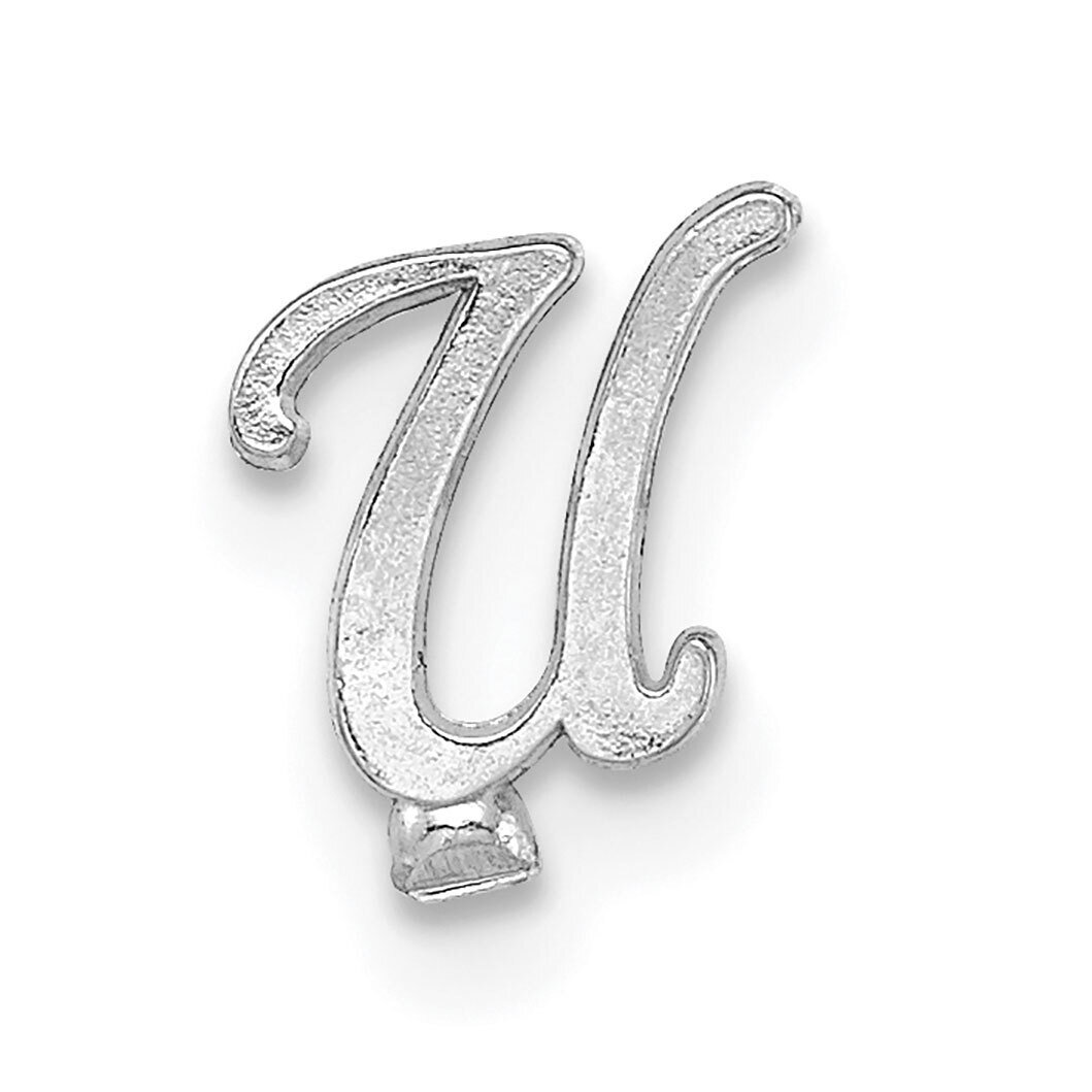 Casted Letter U 14k White Gold WG2222U, MPN: WG2222U,