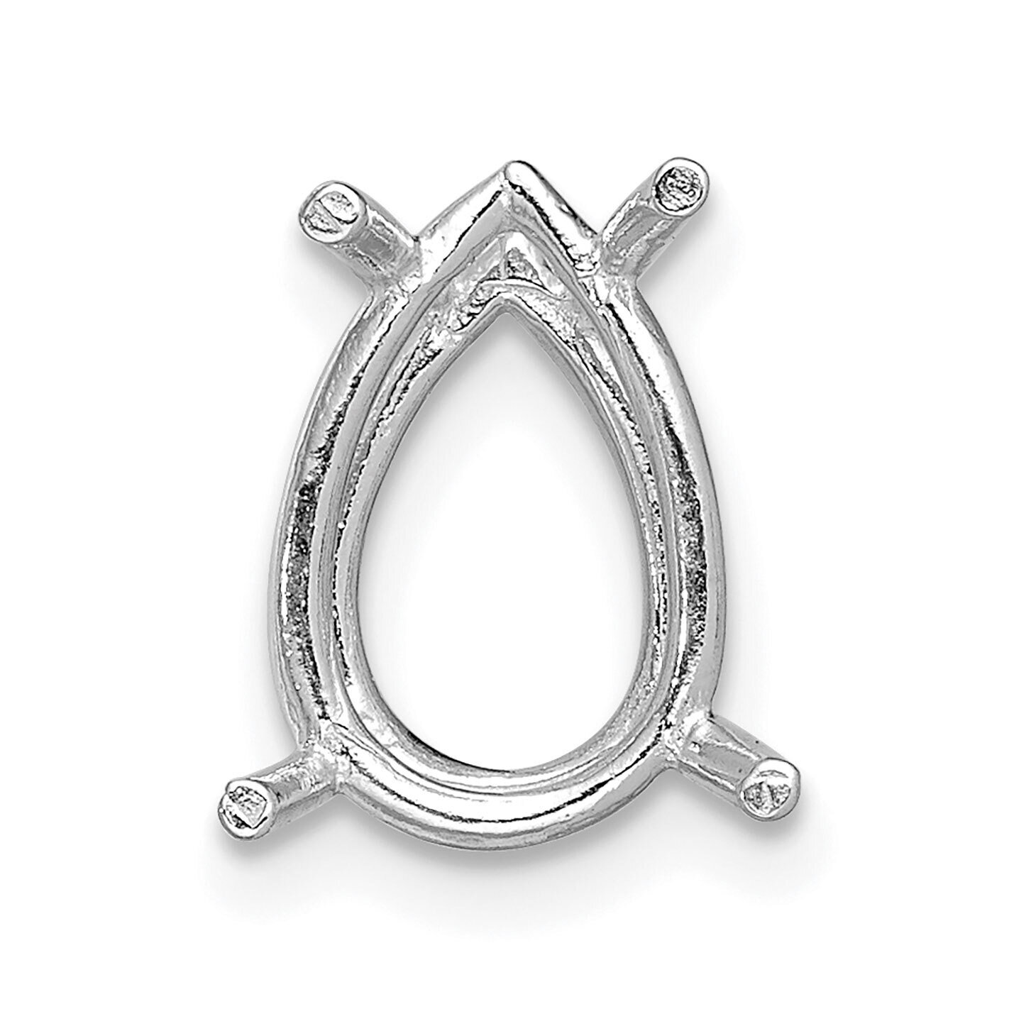 Pear 4-Prong 4.5 x 2.5mm Wire Setting 14k White Gold WG237