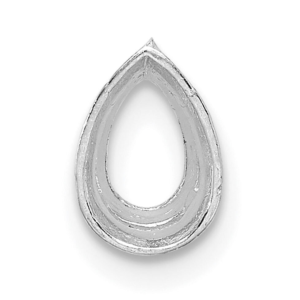Pear Bezel with Airline 2.5 x 1.25mm Setting 14k White Gold WG249, MPN: WG249,