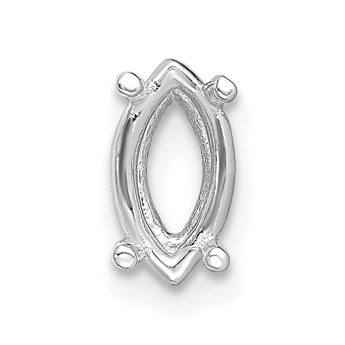 Marquise 4-Prong 4 x 2mm Wire Setting 14k White Gold WG257