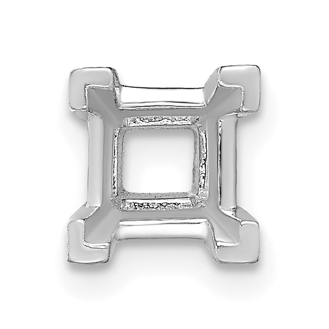 Square V-Prongs and Airline 3.5mm Setting 14k White Gold WG2623, MPN: WG2623,