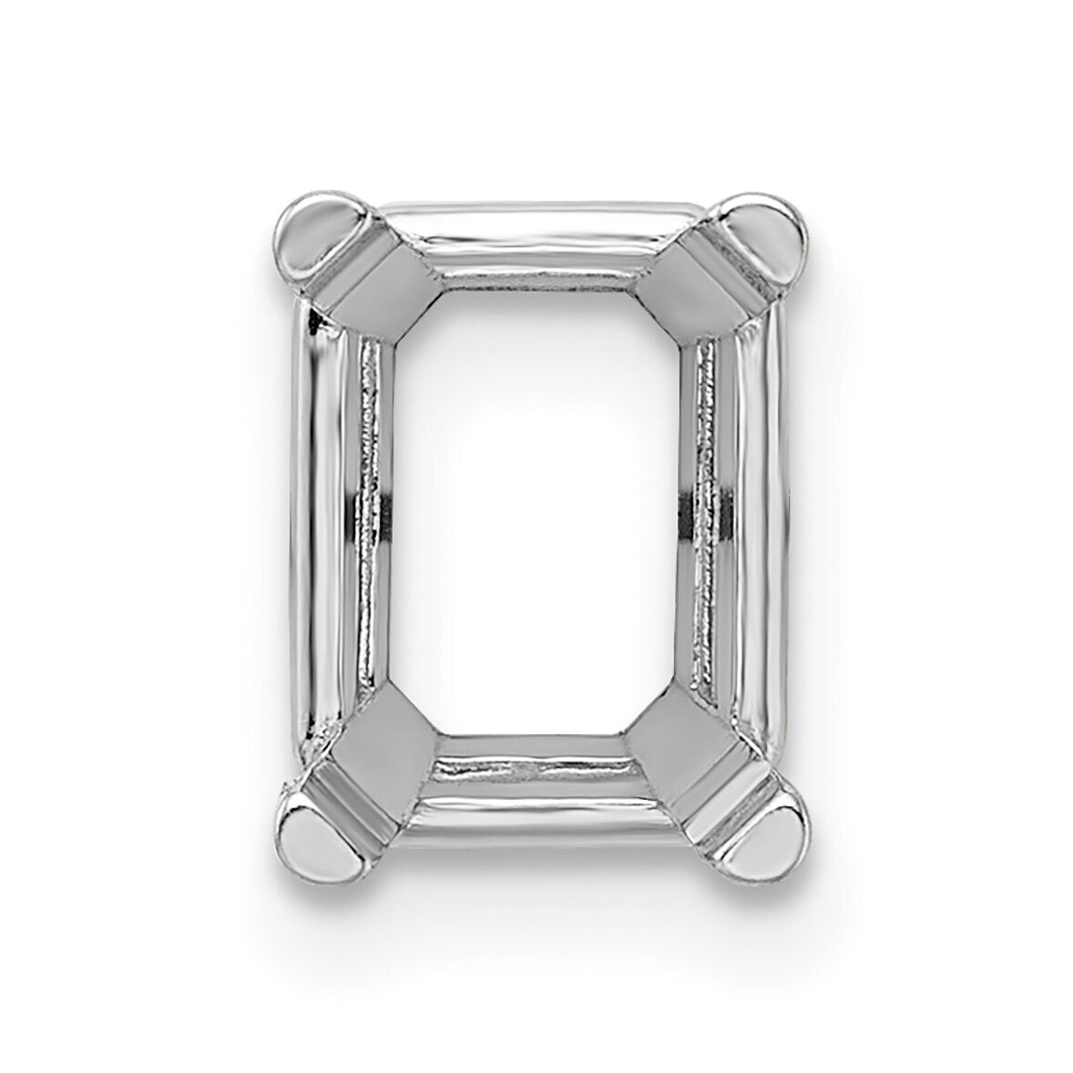 Emerald 4-Prong TruSeatr Backseat 4 x 3mm Setting 14k White Gold WG2628, MPN: WG2628,