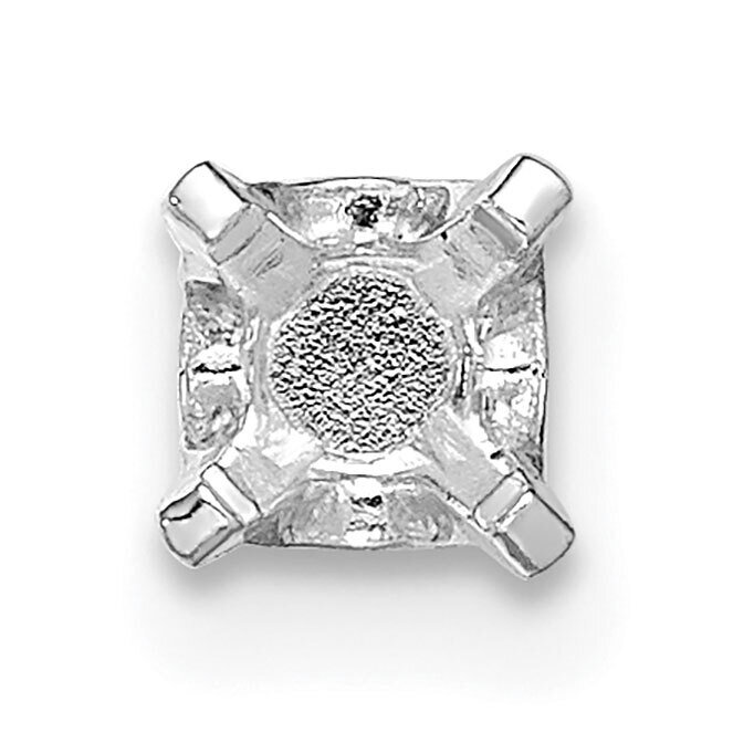 Round 4-Prong .05ct.Heavy Wt. TruSeatr Threaded Post Earring Mounting 14k White Gold WG2637, MPN: W…