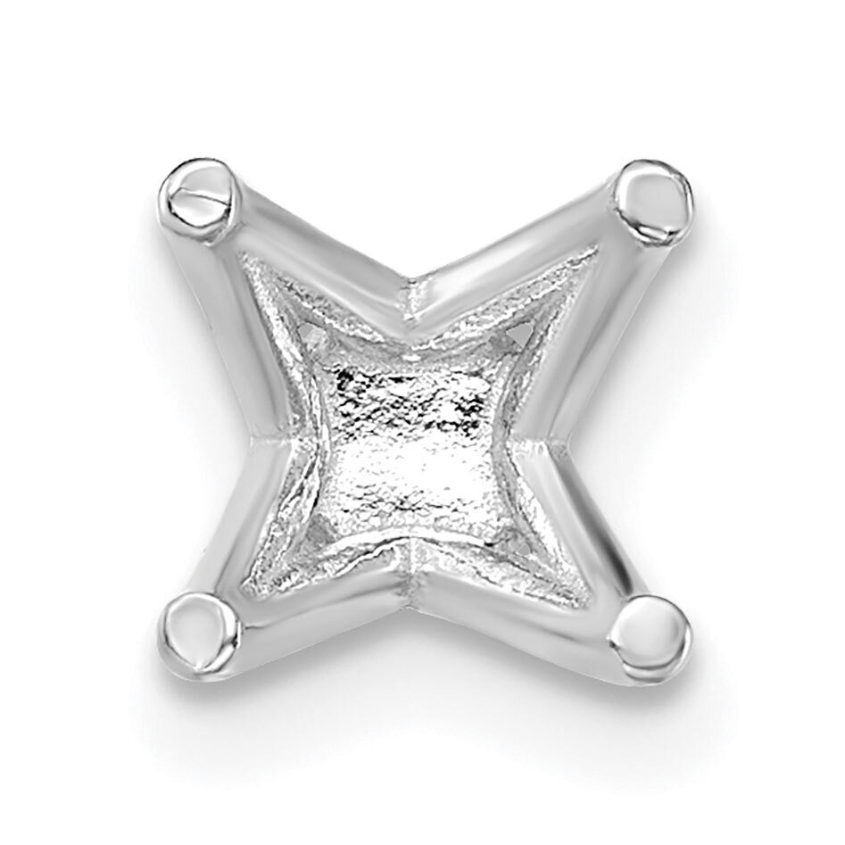 Round 4-Prong .25ct. Heavy Wt. Threaded Post Earring Mounting 14k White Gold WG2639, MPN: WG2639,