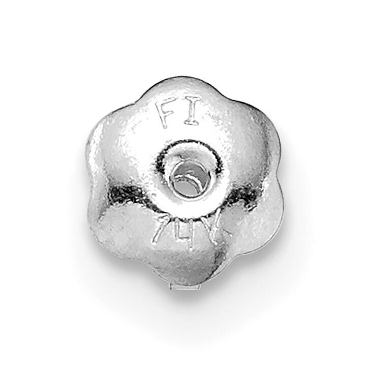 Small 2 Hole Threaded Ear Nut 14k White Gold WG2673, MPN: WG2673,