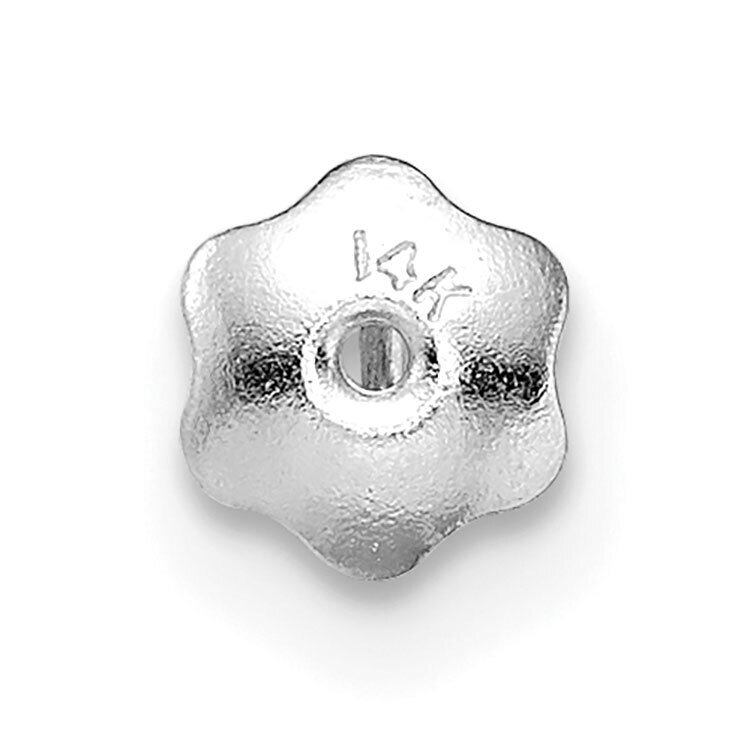 1 Hole Threaded Ear Nut 14k White Gold WG2684, MPN: WG2684,