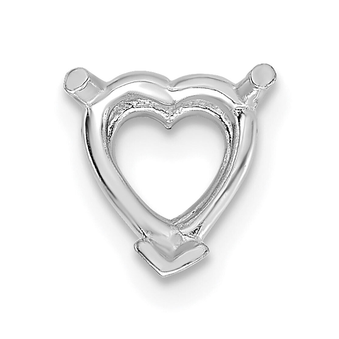 Heart V-End Wire Setting 2.0mm Setting 14k White Gold WG270, MPN: WG270,