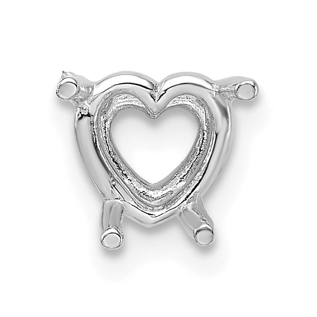 Heart 4-Prong 3.0mm Setting 14k White Gold WG271, MPN: WG271,