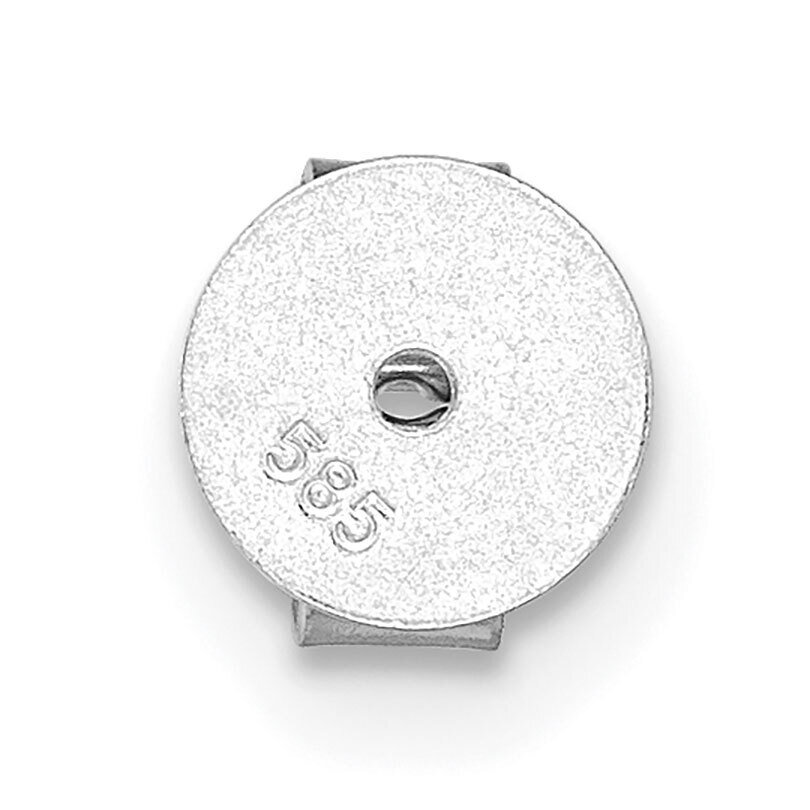 Heart Leg Friction Earring Nut 14k White Gold WG2716, MPN: WG2716,