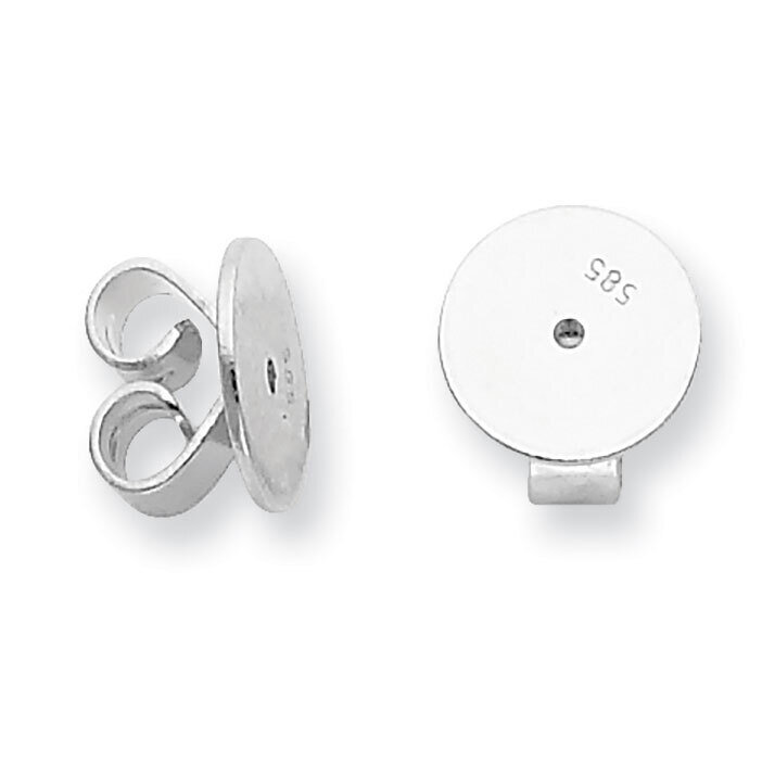 Heart Leg Ultra Heavy Friction Earring Nut 14k White Gold WG2719, MPN: WG2719,