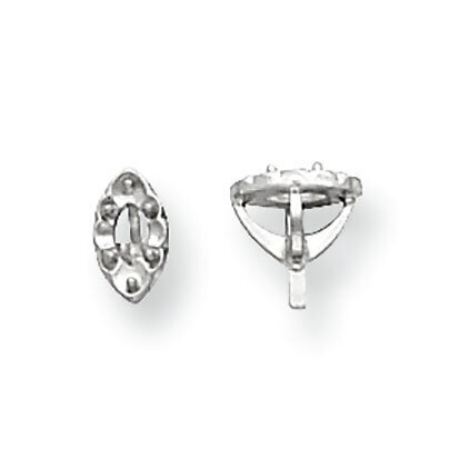 Illusion 4-Prong Miracle Marquise with Peg .03ct. Setting 14k White Gold WG288, MPN: WG288,