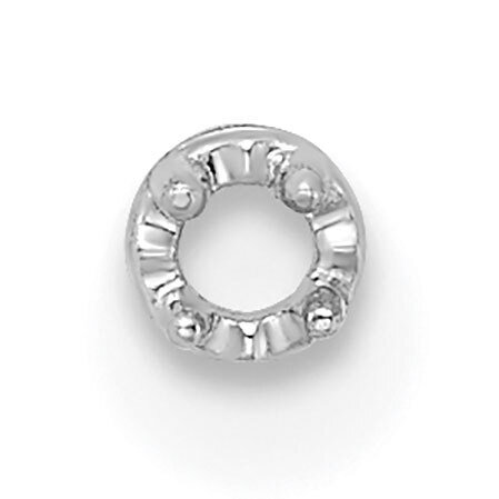 Top Round Shaped 1.0mm Setting 14k White Gold WG300, MPN: WG300,