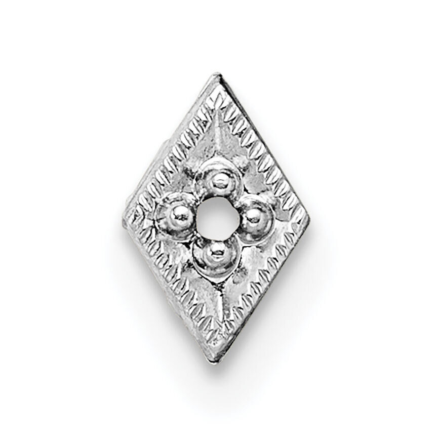 Top Diamond Shaped Die Struck 1.3ct. Setting 14k White Gold WG304, MPN: WG304,