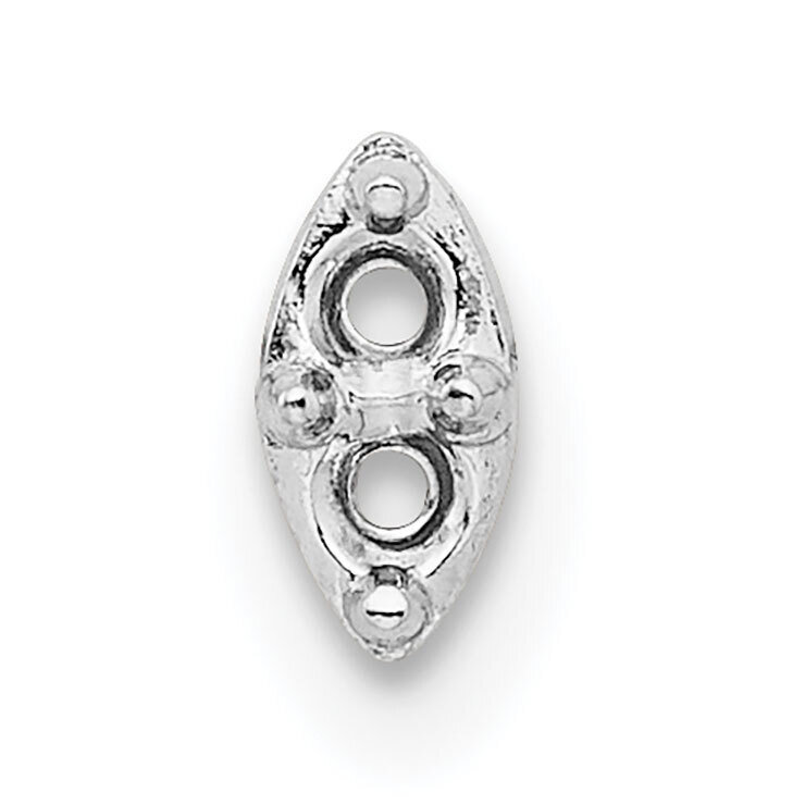 Top Marquise Shaped Die Struck .02ct. Setting 14k White Gold WG308, MPN: WG308,
