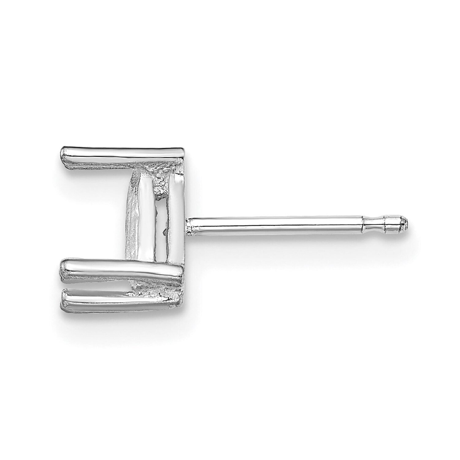 Triangle 3.5mm Post Earring Mounting 14k White Gold WG398, MPN: WG398,